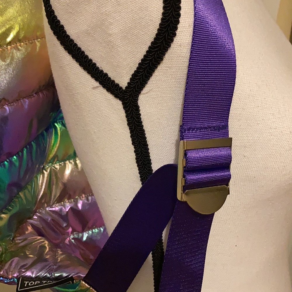 Top Trenz Metallic Puffer Backpack New Gem